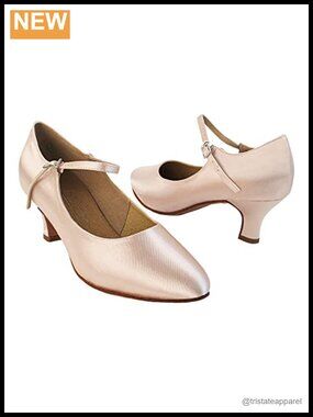 Suede Sole Ballroom Dance Shoes Cuban Heel Memory Foam Suede Lining